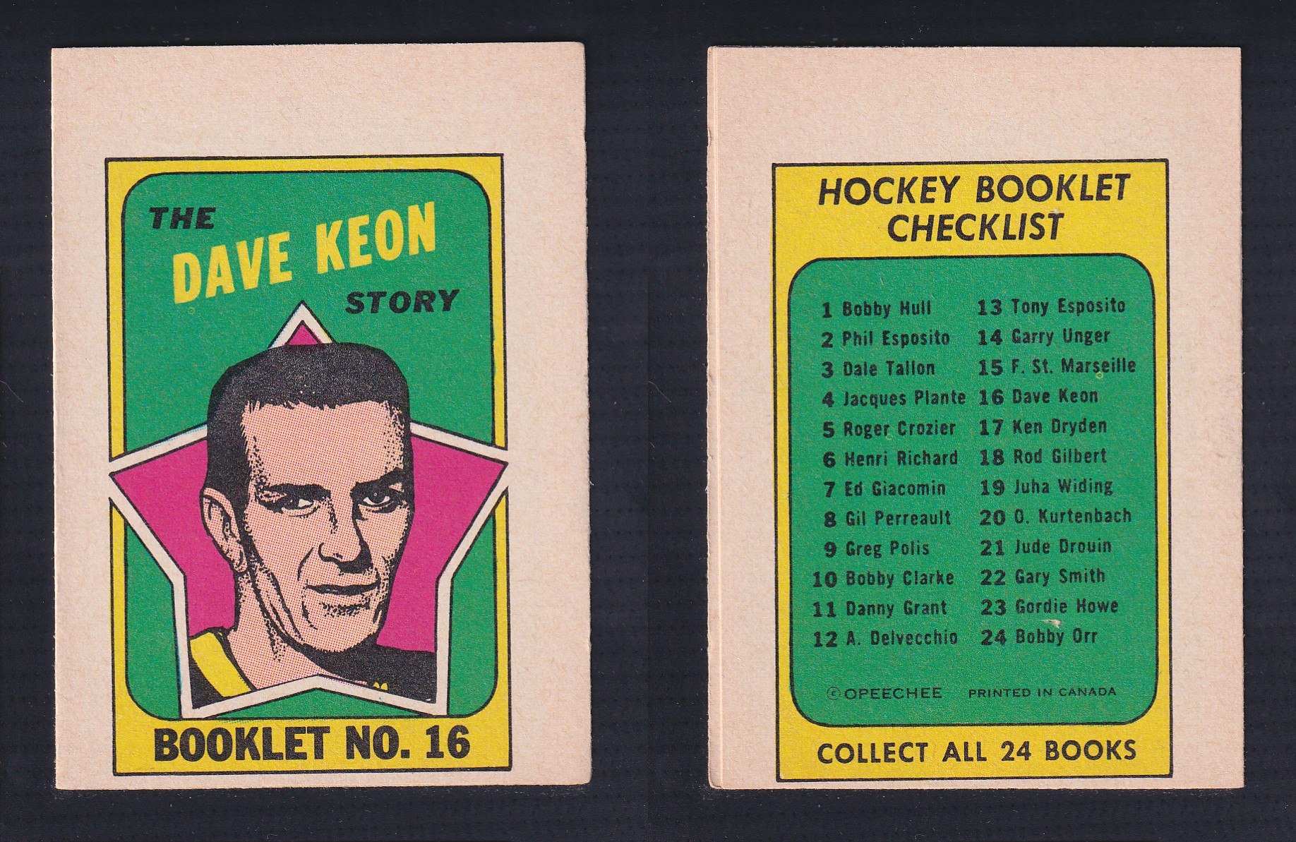 1971-72 O-PEE-CHEE STORY BOOKLET ENGLISH #16 D.KEON photo