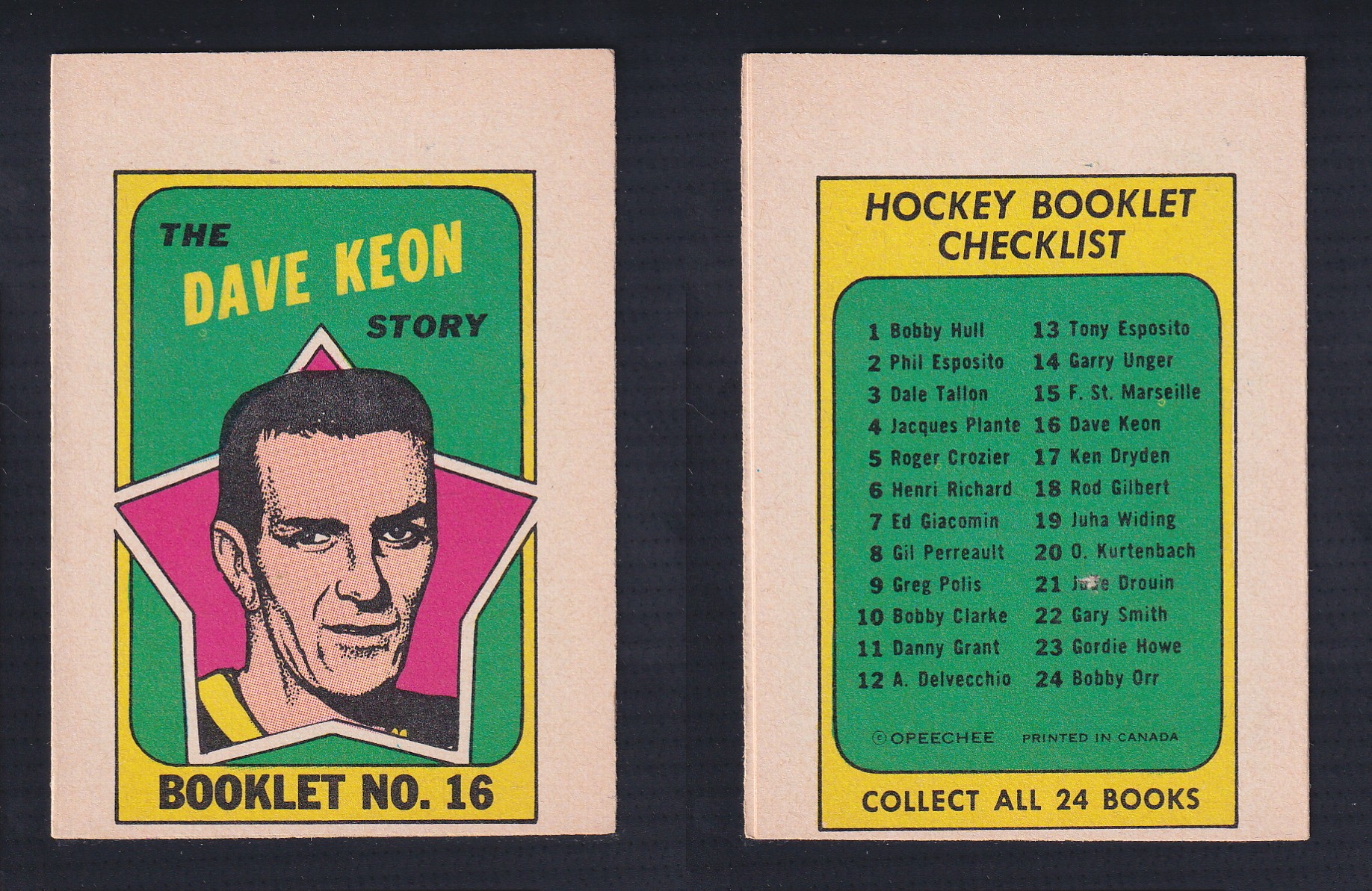 1971-72 O-PEE-CHEE STORY BOOKLET ENGLISH #16 D.KEON photo