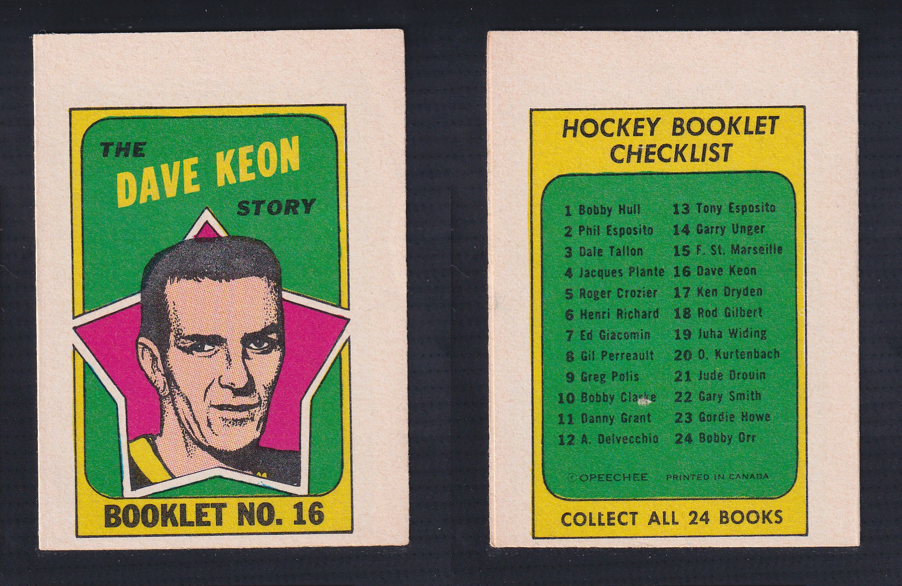 1971-72 O-PEE-CHEE STORY BOOKLET ENGLISH #16 D.KEON photo