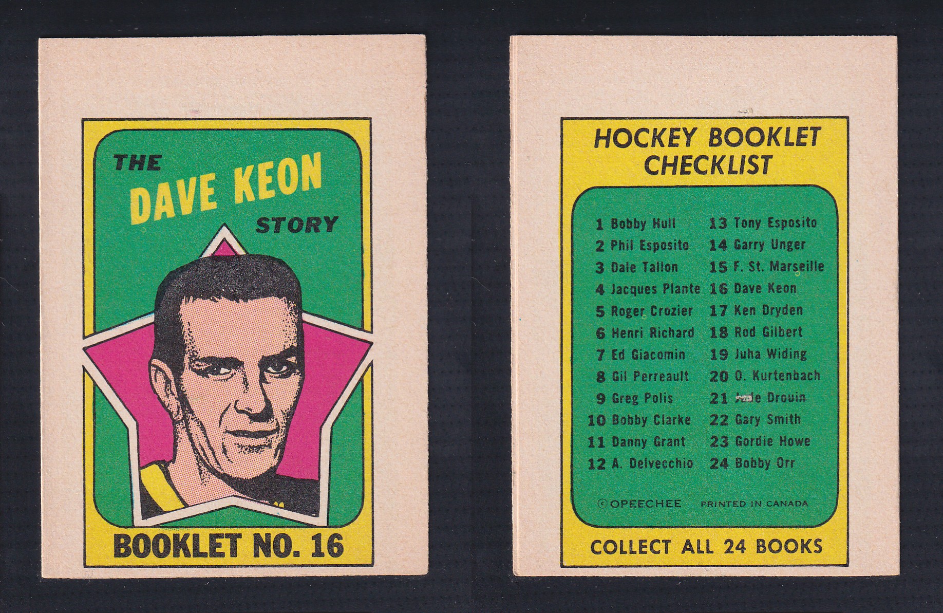 1971-72 O-PEE-CHEE STORY BOOKLET ENGLISH #16 D.KEON photo