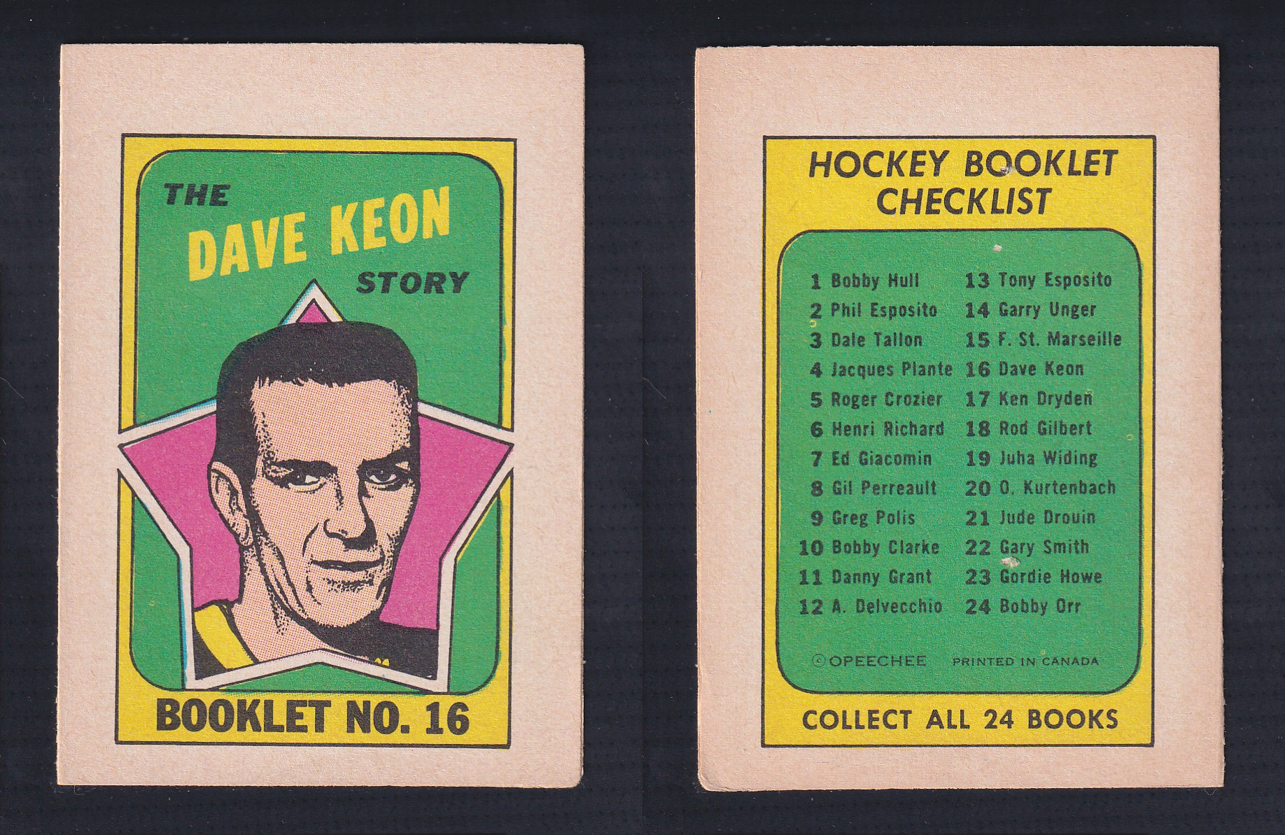 1971-72 O-PEE-CHEE STORY BOOKLET ENGLISH #16 D.KEON photo