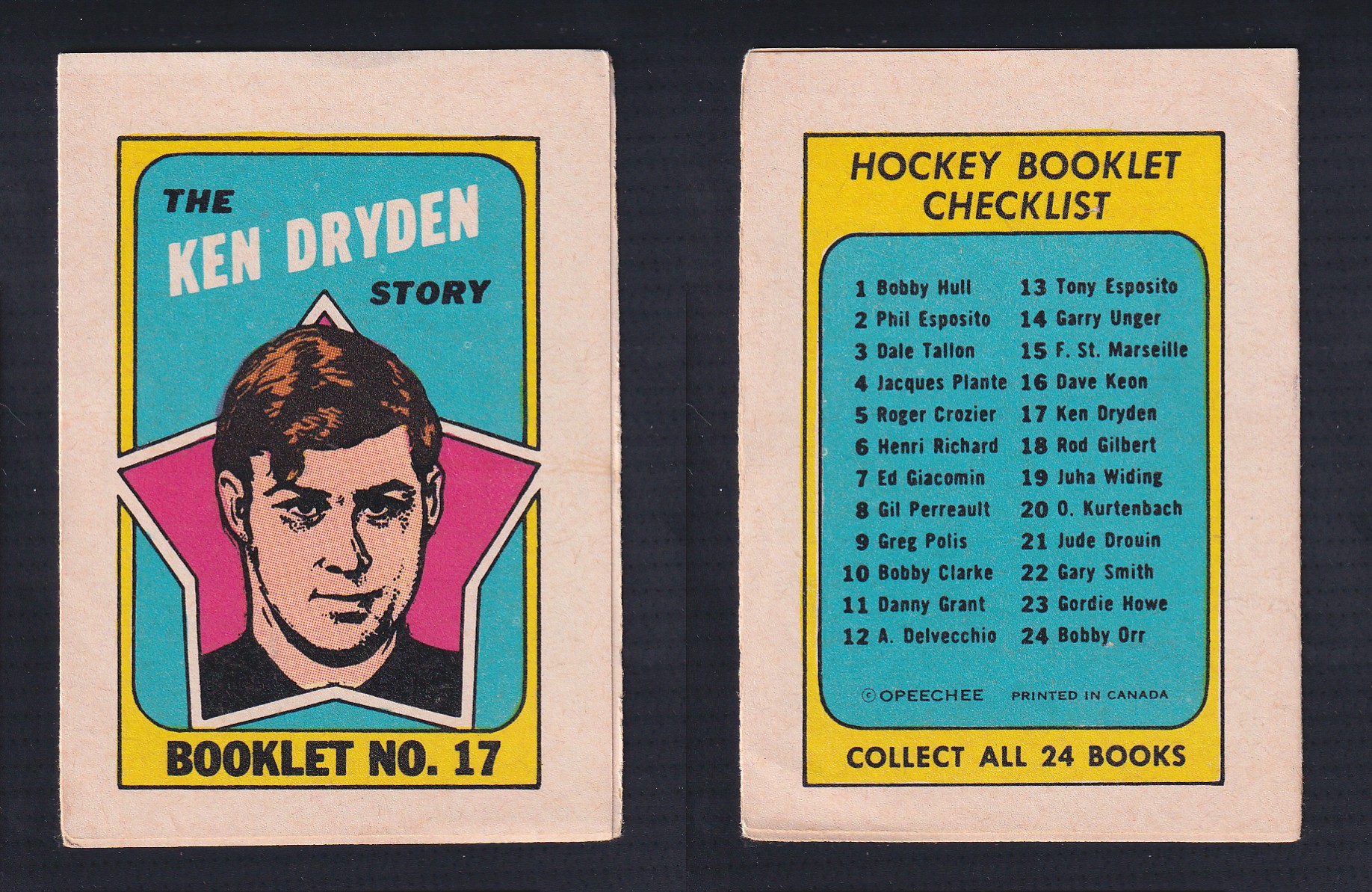 1971-72 O-PEE-CHEE STORY BOOKLET ENGLISH #17 K.DRYDEN photo