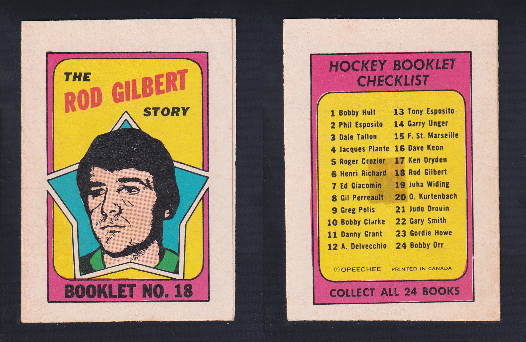 1971-72 O-PEE-CHEE STORY BOOKLET ENGLISH #18 R.GILBERT photo