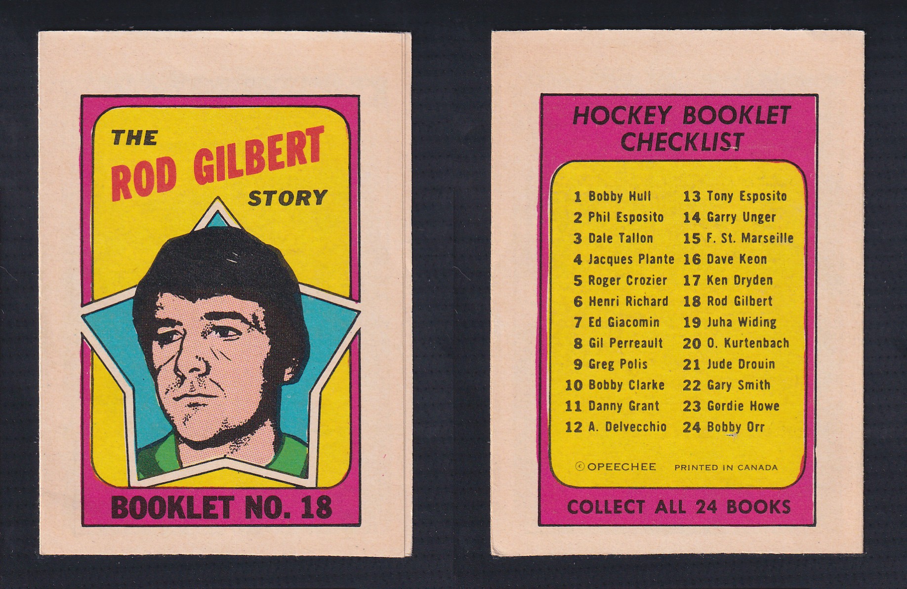 1971-72 O-PEE-CHEE STORY BOOKLET ENGLISH #18 R.GILBERT photo