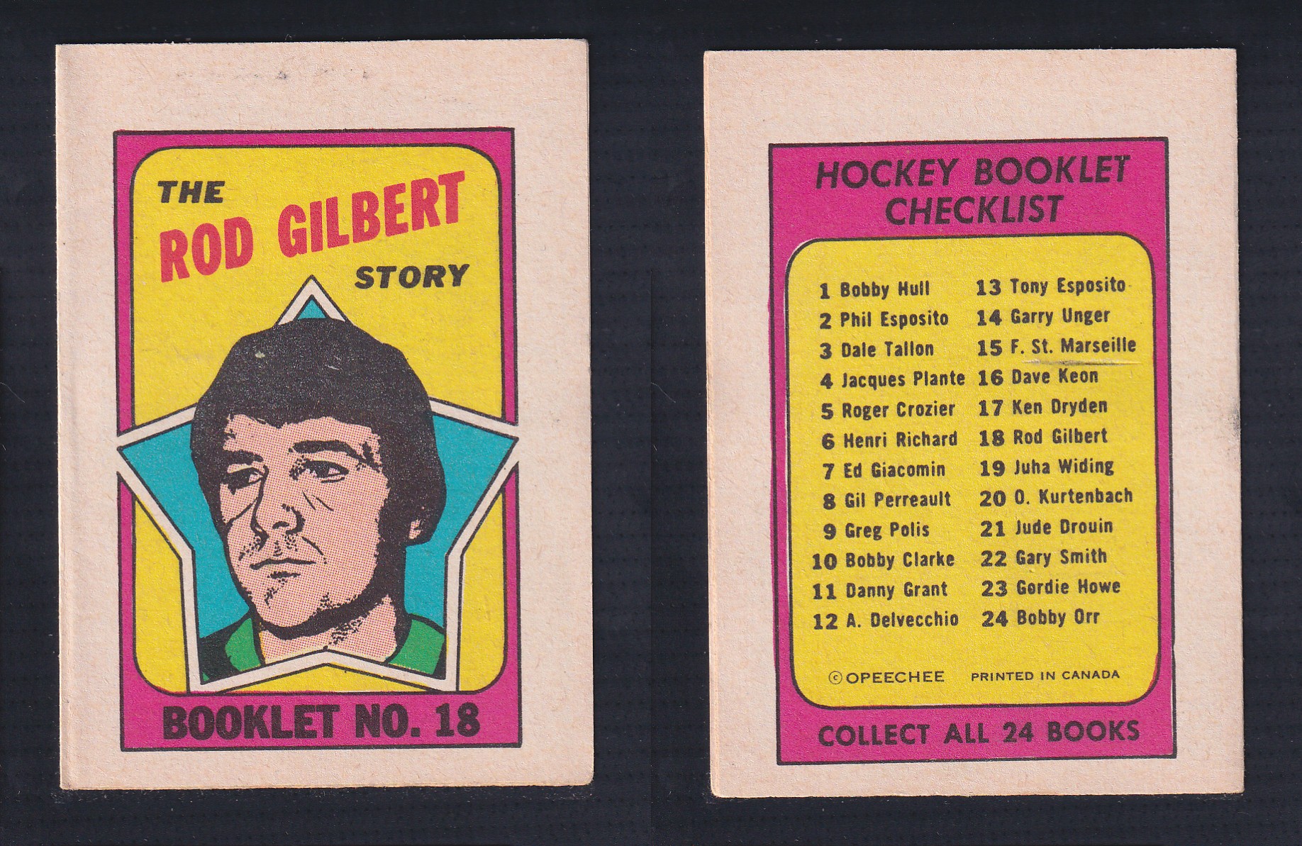 1971-72 O-PEE-CHEE STORY BOOKLET ENGLISH #18 R.GILBERT photo