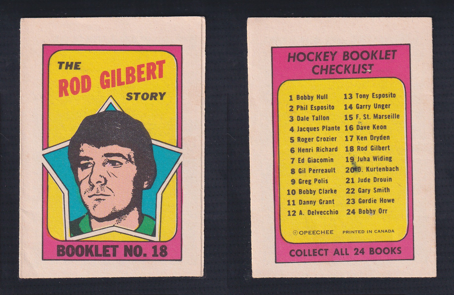 1971-72 O-PEE-CHEE STORY BOOKLET ENGLISH #18 R.GILBERT photo