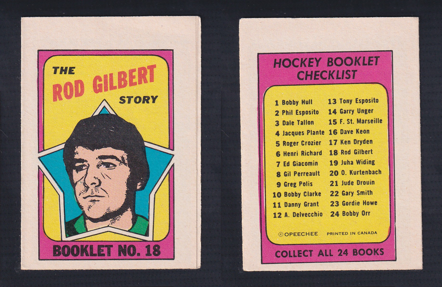 1971-72 O-PEE-CHEE STORY BOOKLET ENGLISH #18 R.GILBERT photo