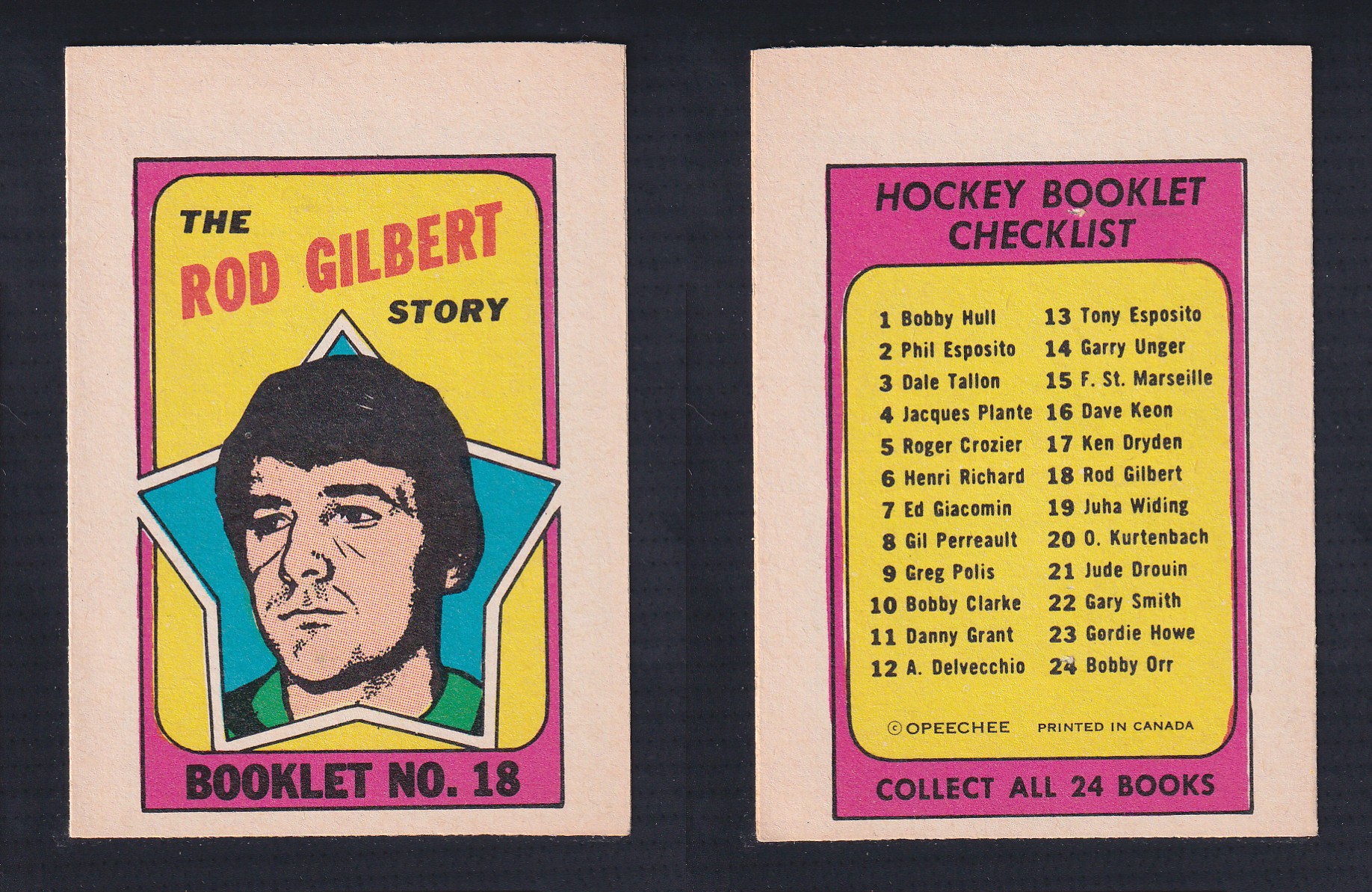 1971-72 O-PEE-CHEE STORY BOOKLET ENGLISH #18 R.GILBERT photo