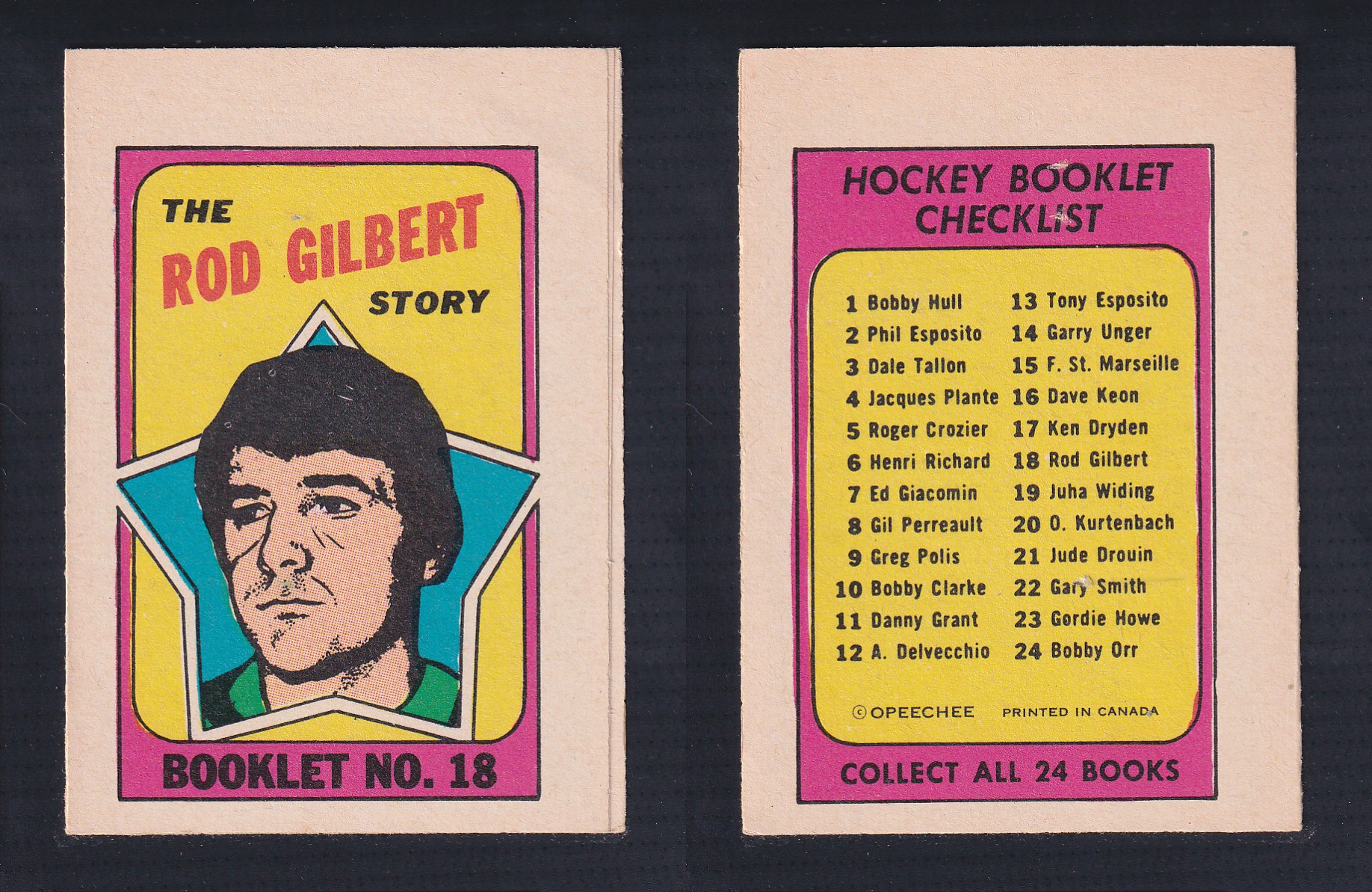 1971-72 O-PEE-CHEE STORY BOOKLET ENGLISH #18 R.GILBERT photo