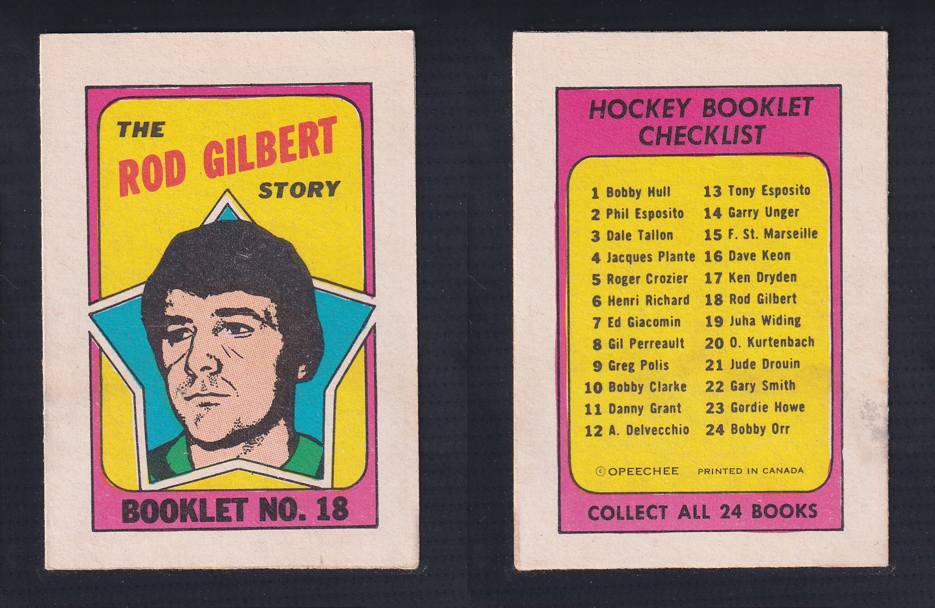 1971-72 O-PEE-CHEE STORY BOOKLET ENGLISH #18 R.GILBERT photo