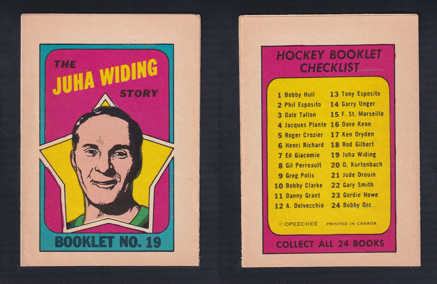 1971-72 O-PEE-CHEE STORY BOOKLET ENGLISH #19 J.WIDING photo