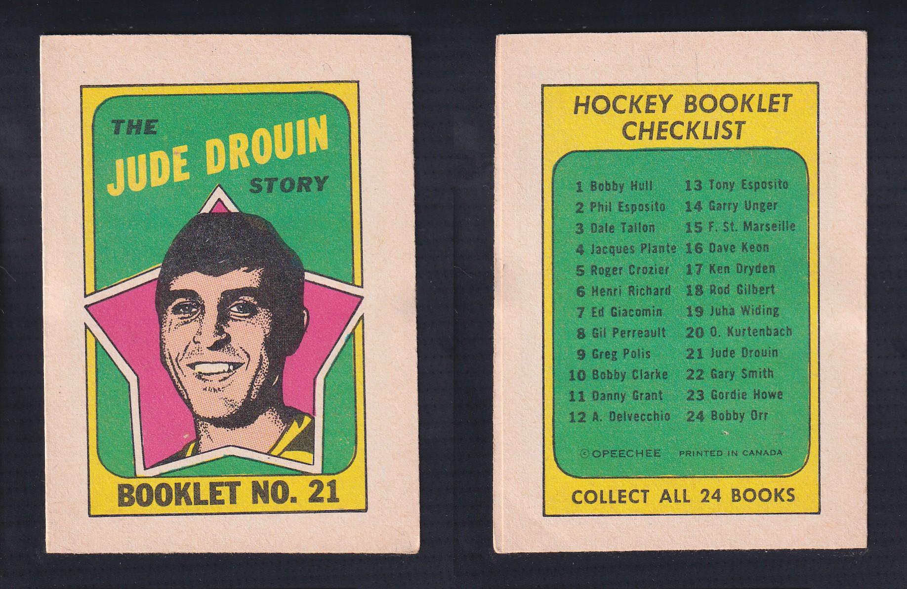 1971-72 O-PEE-CHEE STORY BOOKLET ENGLISH #21 J.DROUIN photo