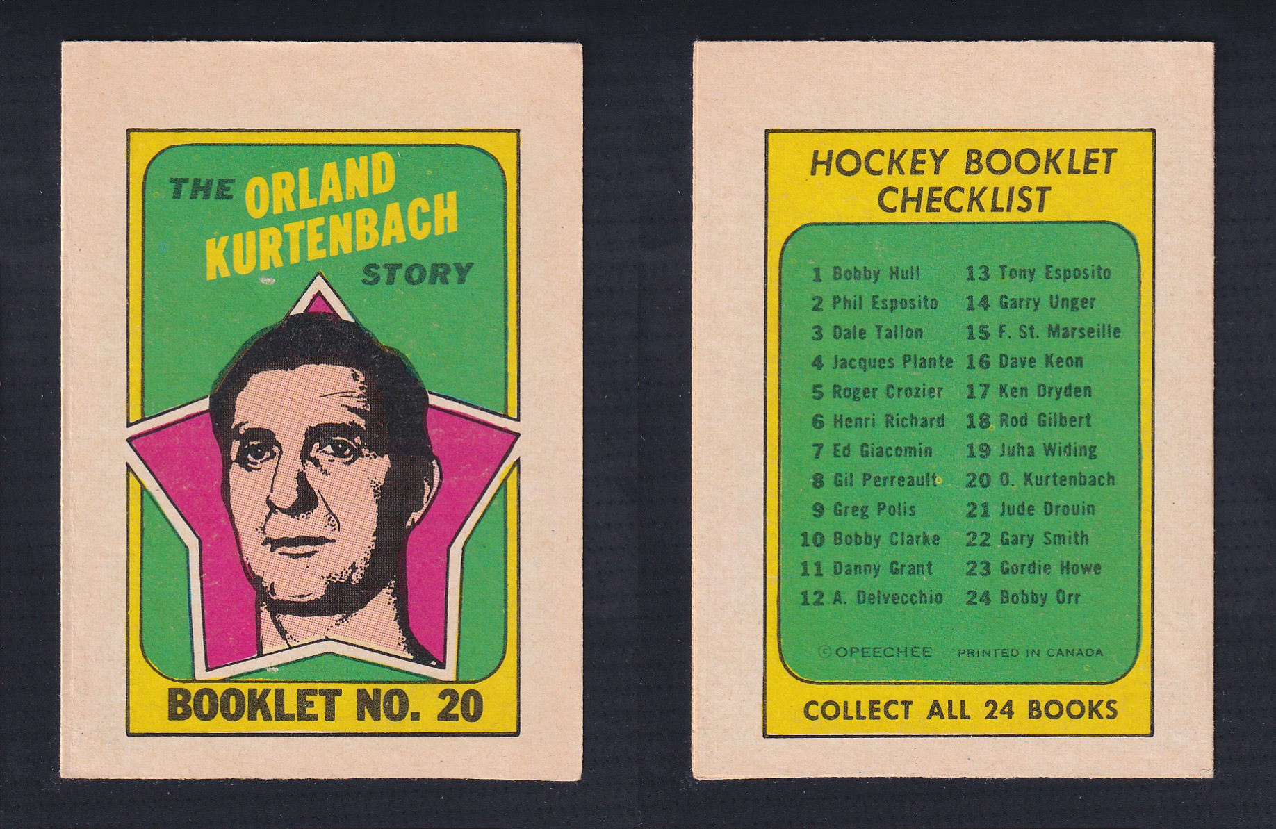 1971-72 O-PEE-CHEE STORY BOOKLET ENGLISH #20 O.KURTENBACH photo