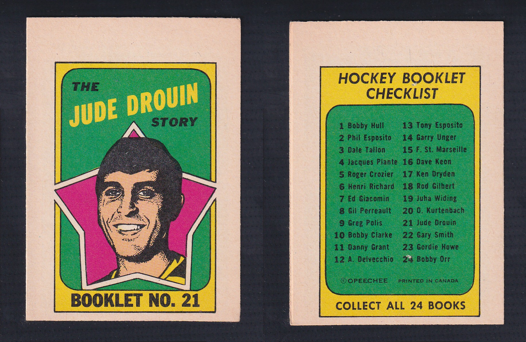 1971-72 O-PEE-CHEE STORY BOOKLET ENGLISH #21 J.DROUIN photo