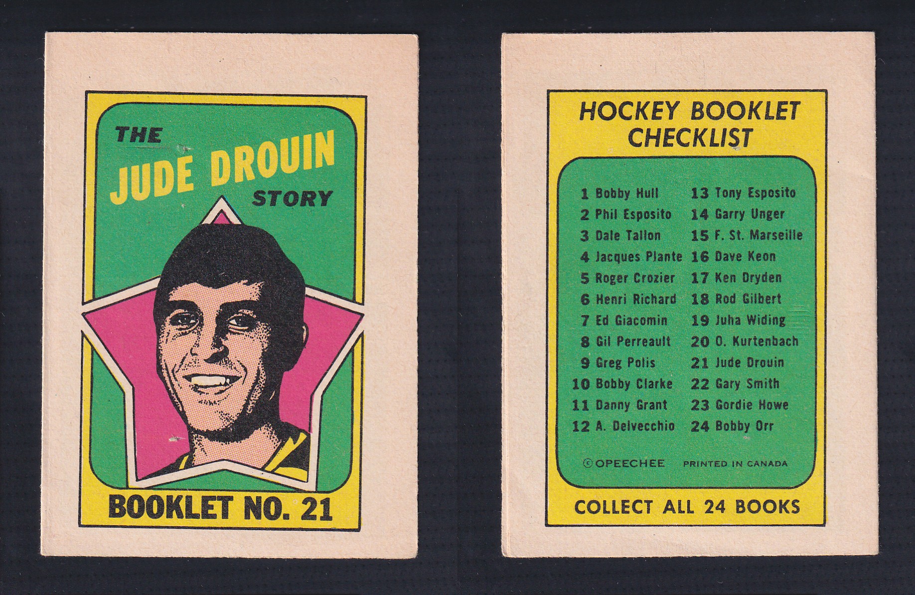 1971-72 O-PEE-CHEE STORY BOOKLET ENGLISH #21 J.DROUIN photo