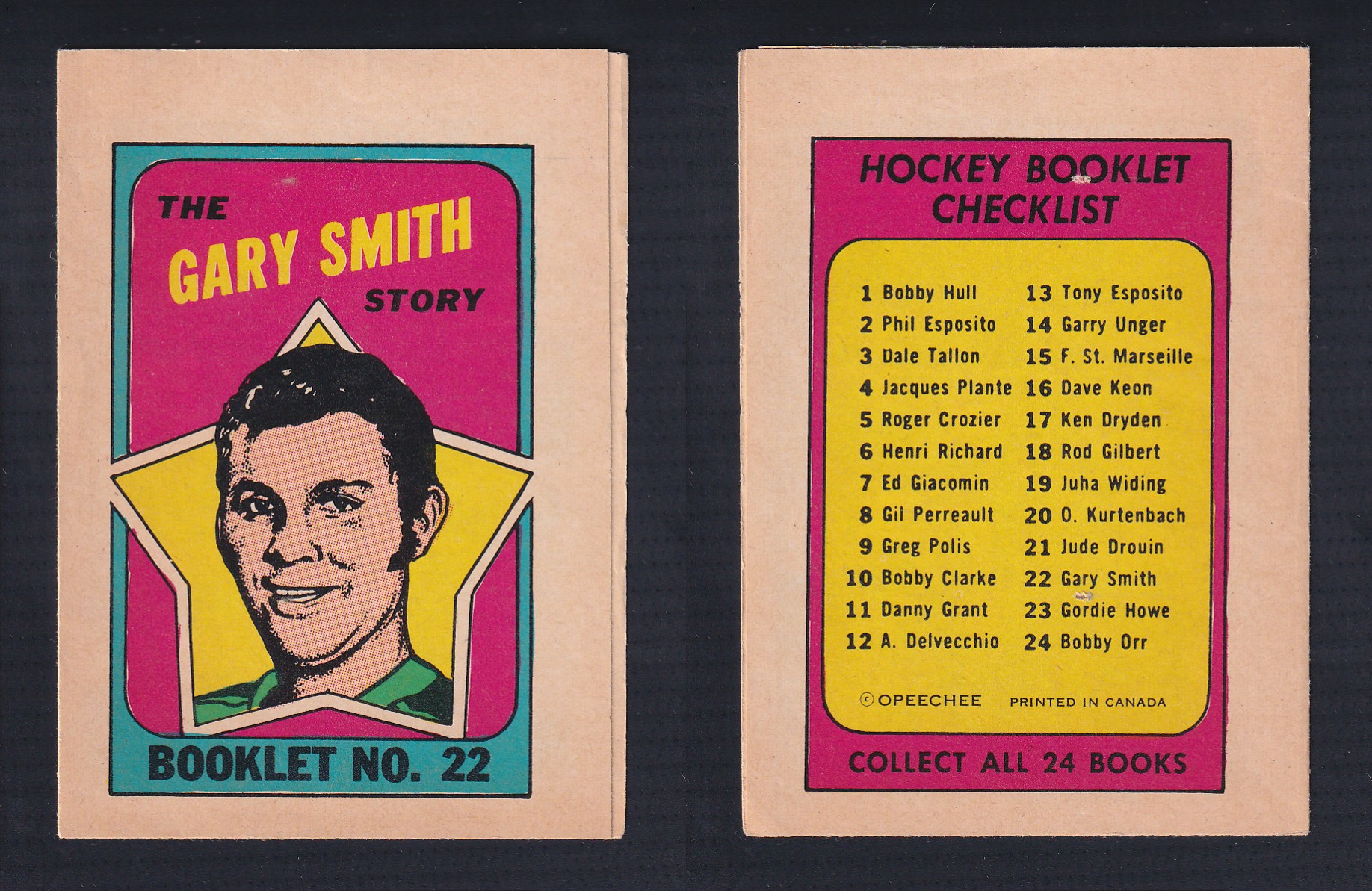 1971-72 O-PEE-CHEE STORY BOOKLET ENGLISH #22 G.SMITH photo