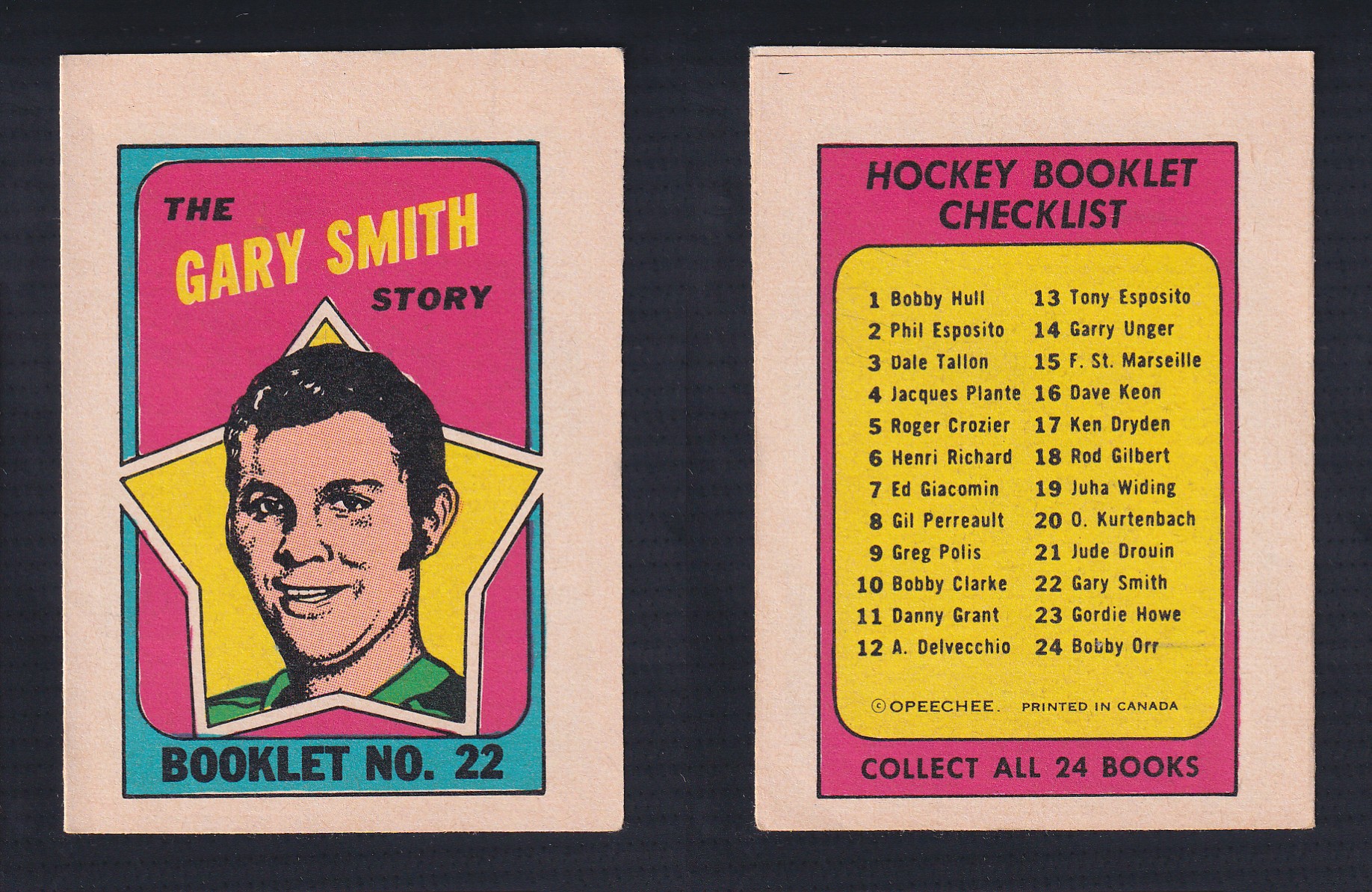 1971-72 O-PEE-CHEE STORY BOOKLET ENGLISH #22 G.SMITH photo