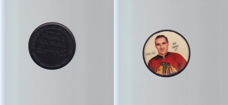 1961-62 SHIRRIFF/SALADA HOCKEY COIN #37 B.TURNER photo