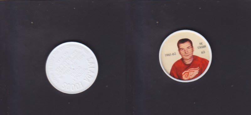 1961-62 SHIRRIFF/SALADA HOCKEY COIN #63 V.STASIUK photo