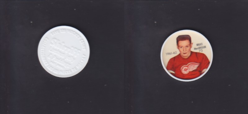 1961-62 SHIRRIFF/SALADA HOCKEY COIN #73 B.MACGREGOR photo