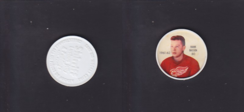 1961-62 SHIRRIFF/SALADA HOCKEY COIN #80 H.BASSEN photo