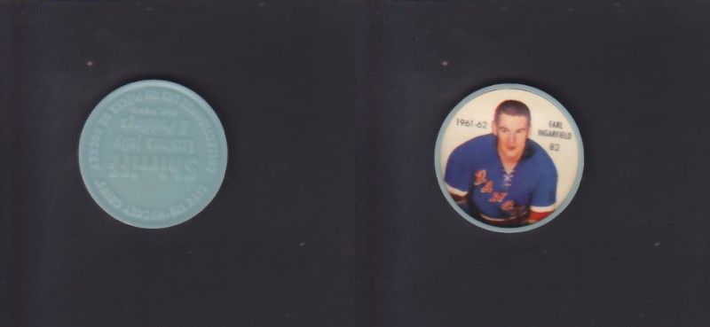 1961-62 SHIRRIFF/SALADA HOCKEY COIN #82 E.INGARFIELD photo