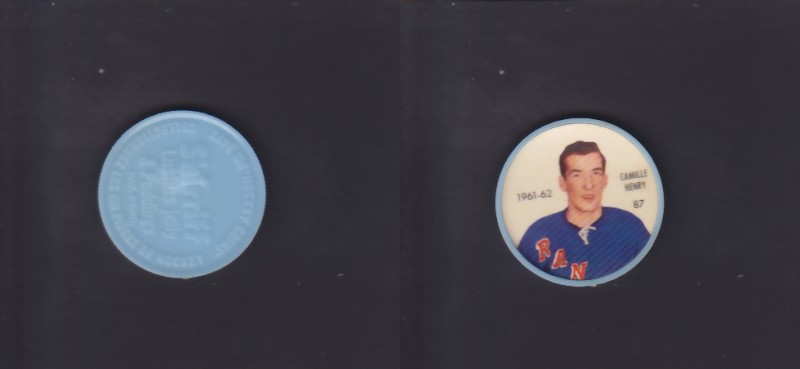 1961-62 SHIRRIFF/SALADA HOCKEY COIN #87 C.HENRY photo