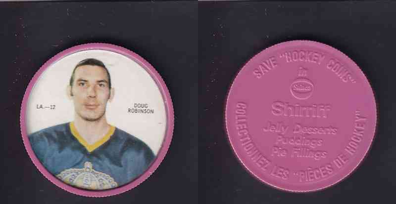 1968-69 SHIRRIFF HOCKEY COIN D. ROBINSON L.A.-12 *SP* photo