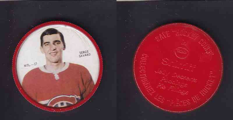 1968-69 SHIRRIFF HOCKEY COIN S. SAVARD MTL-17 *SP* photo