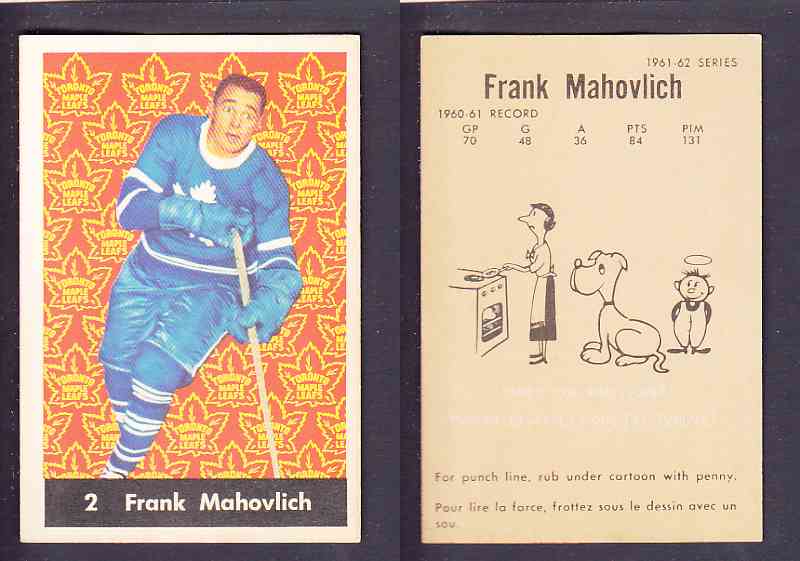 1961-62 PARKHURST HOCKEY CARD #2 FRANK MAHOVLICH photo