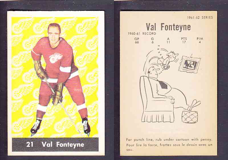 1961-62 PARKHURST HOCKEY CARD #21 VAL FONTEYNE photo