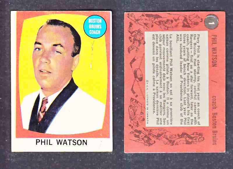 1961-62 TOPPS HOCKEY CARD P. WATSON  # 1 photo