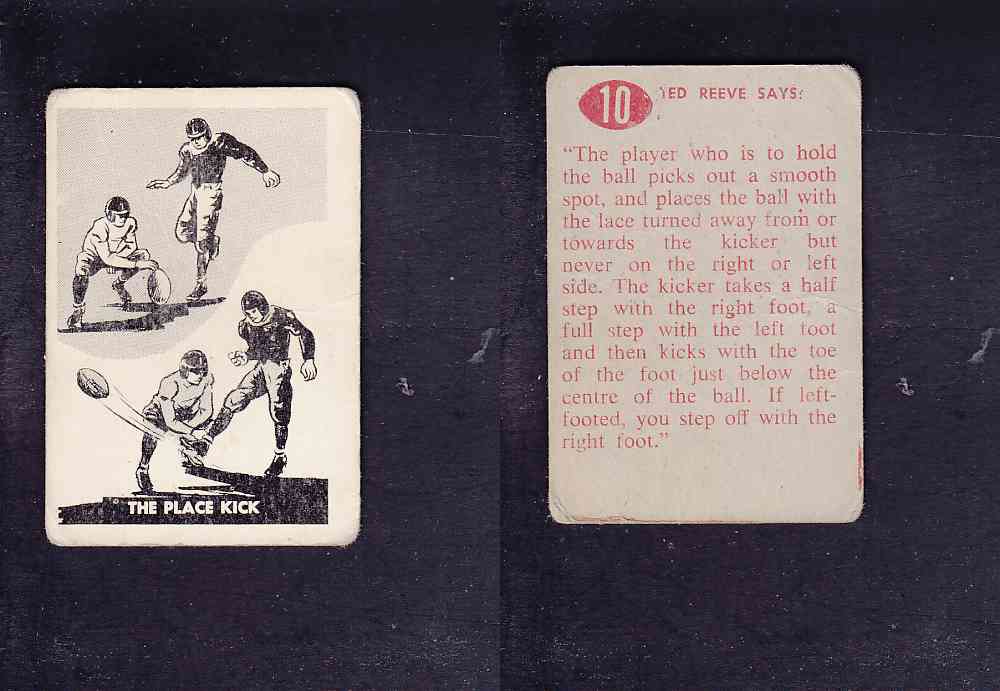 1952 CFL PARKHURST FOOTBALL CARD THE PLACE KICK #10 photo