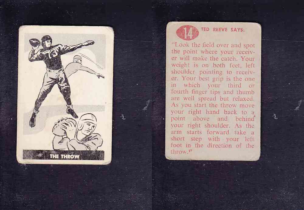 1952 CFL PARKHURST FOOTBALL CARD THE THROW #14 photo