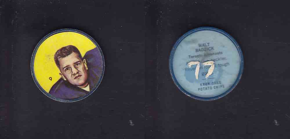 1963 CFL NALLEY'S COIN #9 W. RADZICK photo