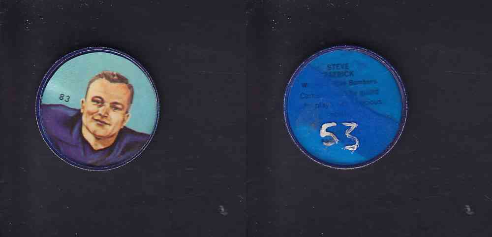 1963 CFL NALLEY'S COIN #83 S. PATRICK photo
