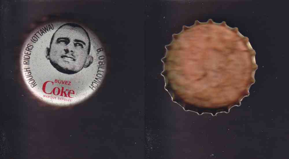 1965 CFL COCA COLA FOOTBALL CAP B. O'BILLOVICH photo