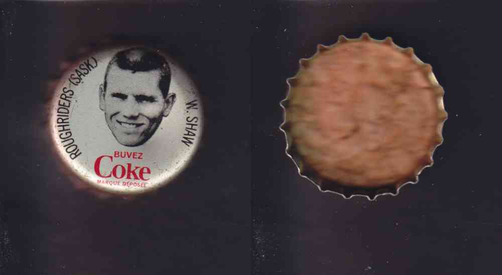 1965 CFL COCA COLA FOOTBALL CAP W. SHAW photo