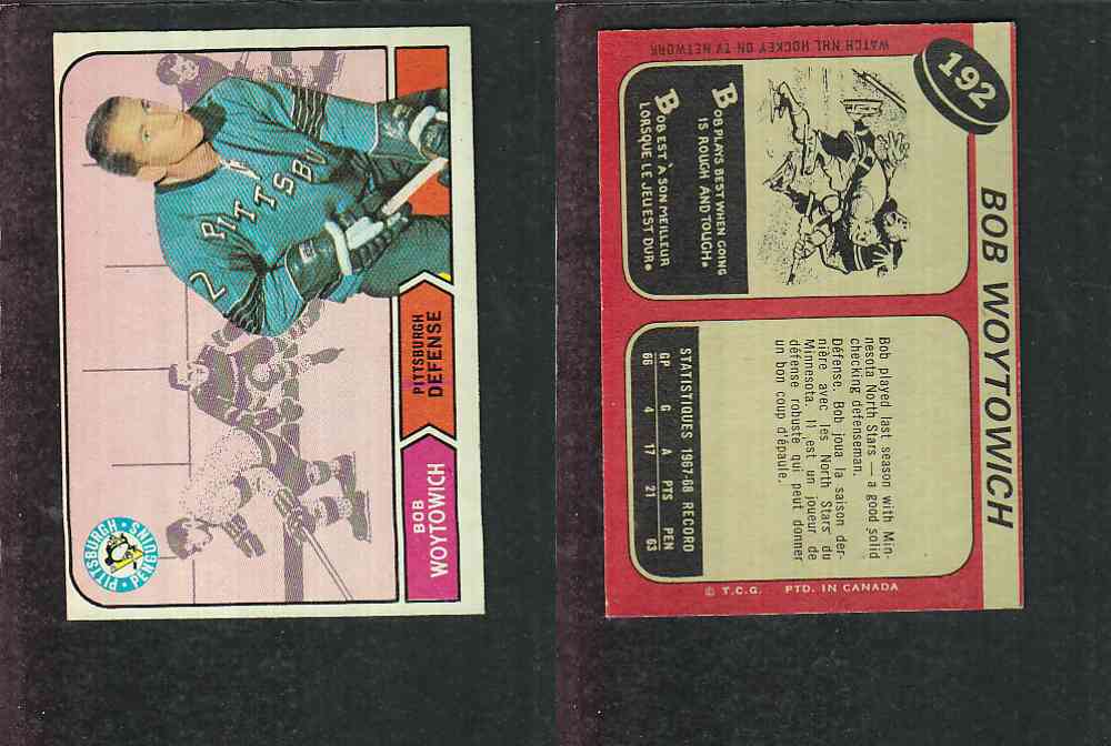 1968-69 O-PEE-CHEE HOCKEY CARD #192 B. WOYTOWICH photo