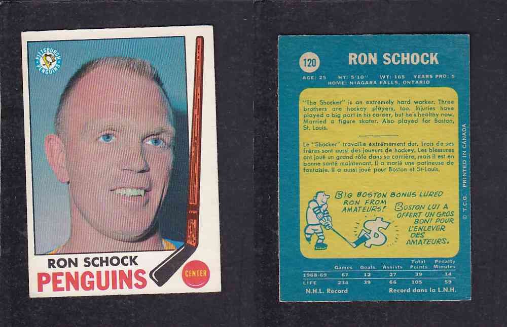 1969-70 O-PEE-CHEE HOCKEY CARD #120 B. SCHOCK photo