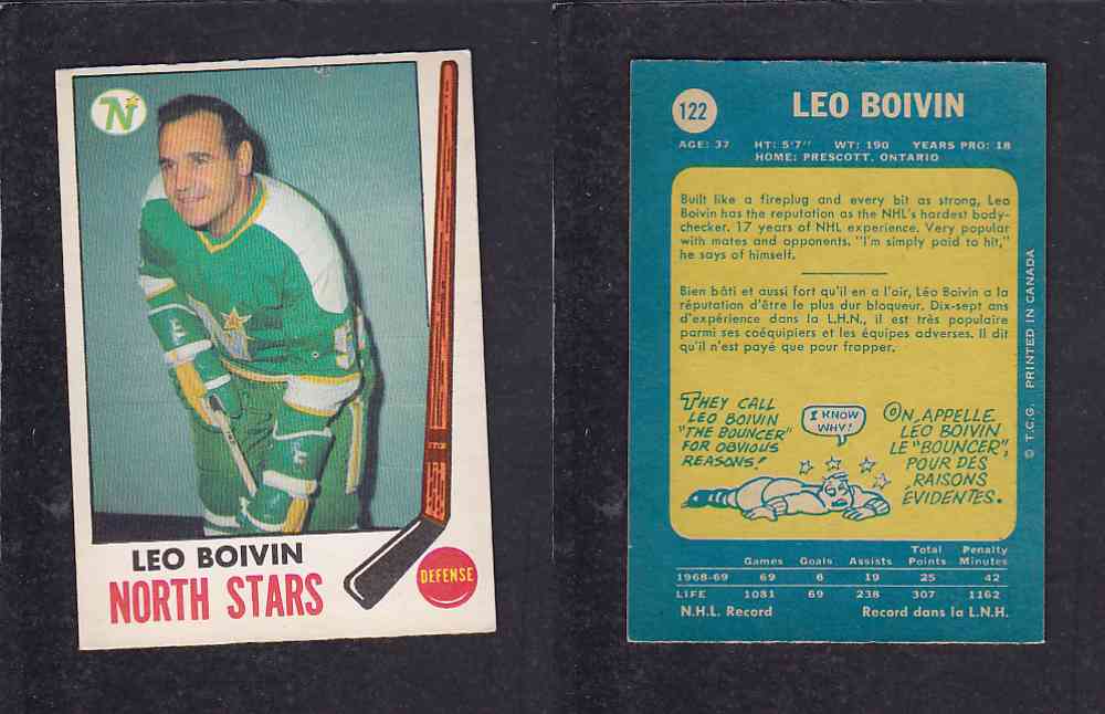 1969-70 O-PEE-CHEE HOCKEY CARD #122 L. BOIVIN photo