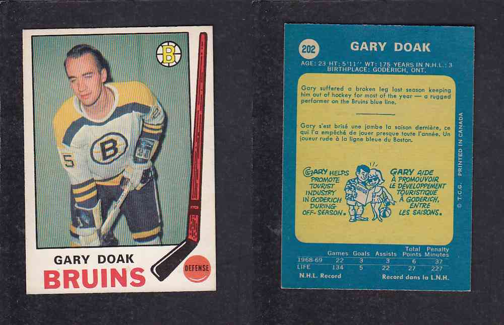 1969-70 O-PEE-CHEE HOCKEY CARD #202 G. DOAK photo