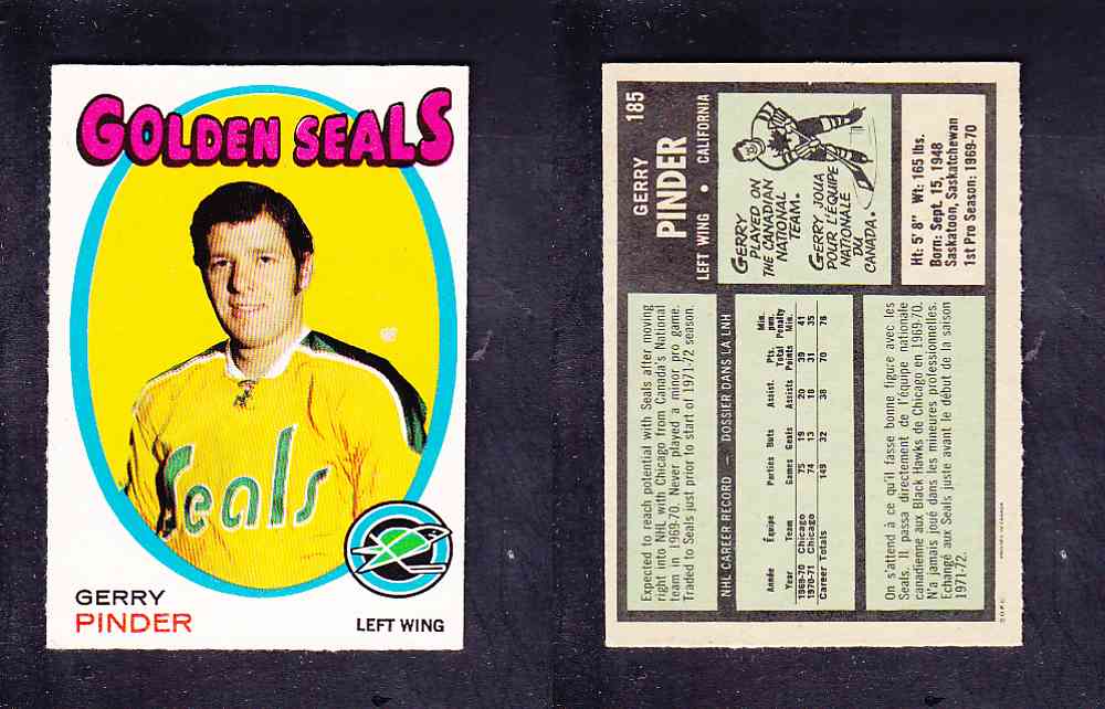 1971-72 O-PEE-CHEE HOCKEY CARD #185 G. PINDER photo