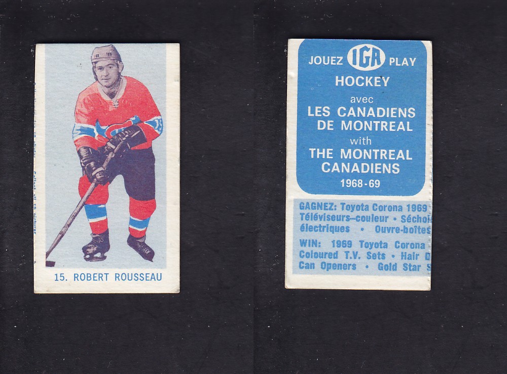 1968-69 IGA HOCKEY CARD R. ROUSSEAU photo