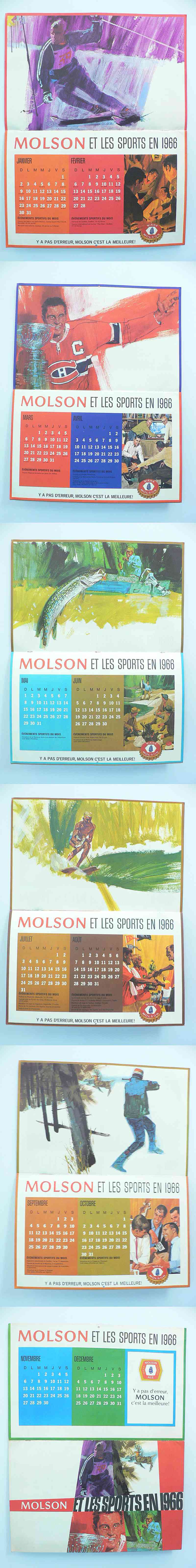 1966 MOLSON MONTREAL CANADIENS FULL CALENDAR photo