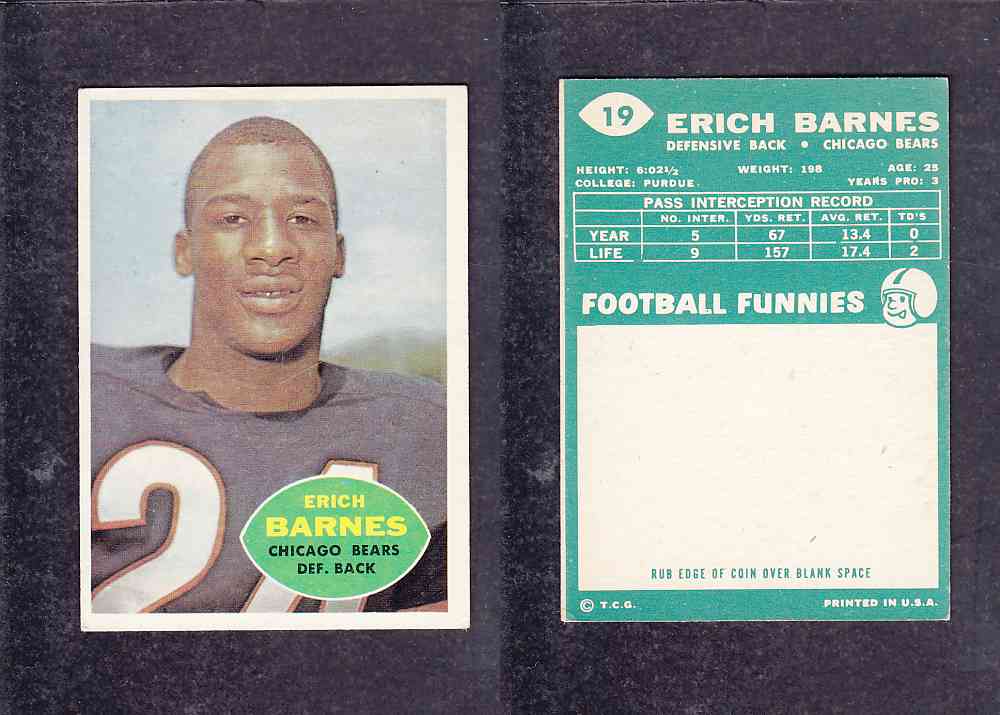 1960 NFL TOPPS FOOTBALL CARD #19 E.BARNES photo