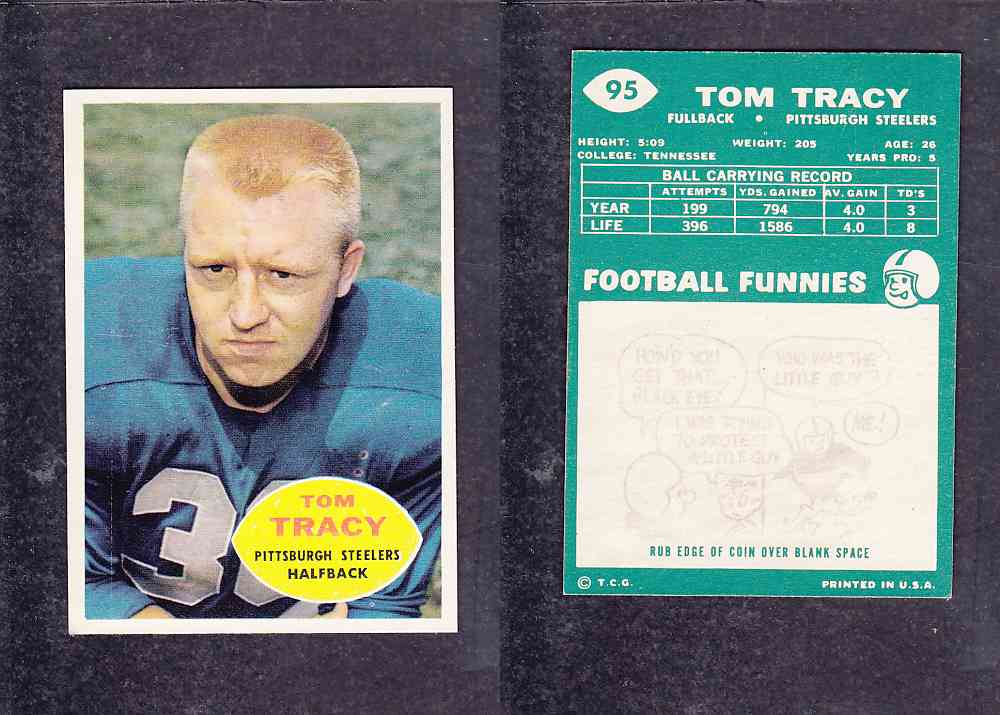 1960 NFL TOPPS FOOTBALL CARD #95 T. TRACY photo