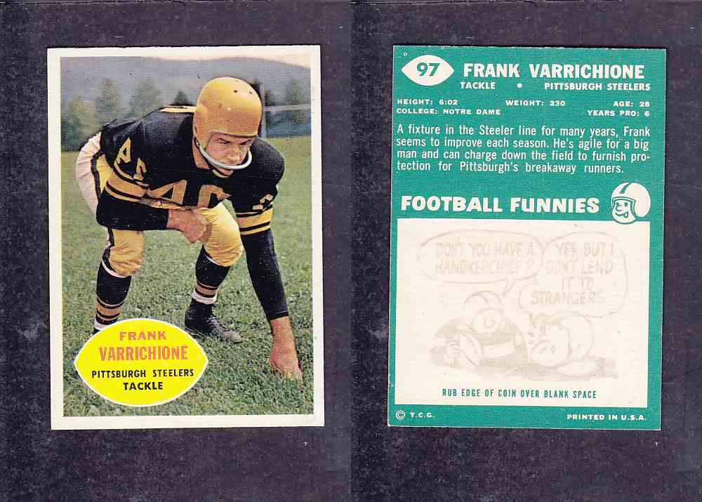 1960 NFL TOPPS FOOTBALL CARD #97 F. VARRICHIONE photo