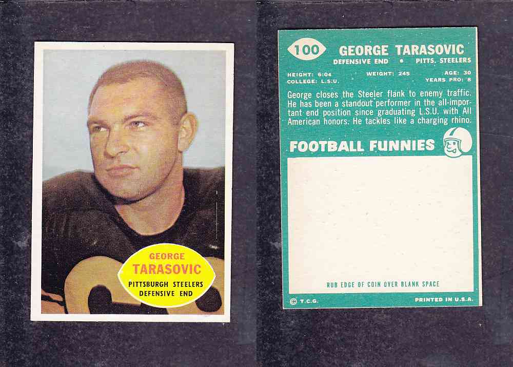 1960 NFL TOPPS FOOTBALL CARD #100 G. TARASOVIC photo