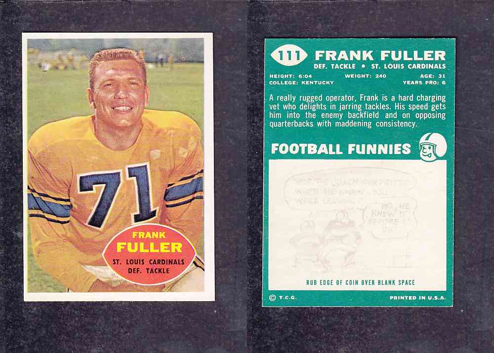 1960 NFL TOPPS FOOTBALL CARD #111 F. FULLER photo